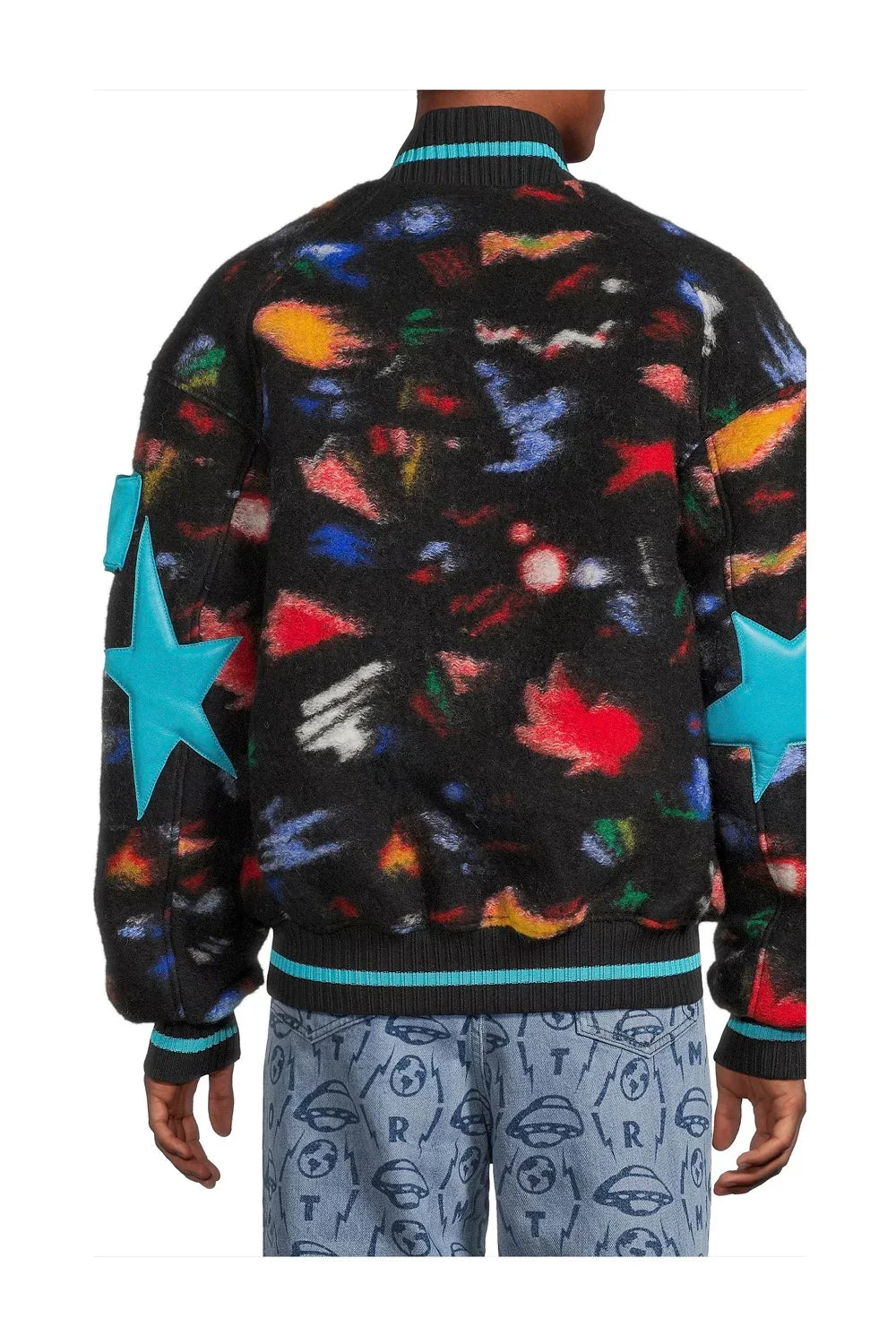 MEMBERS OF THE RAGE Oversized ILLusion Varsity Jacket-3