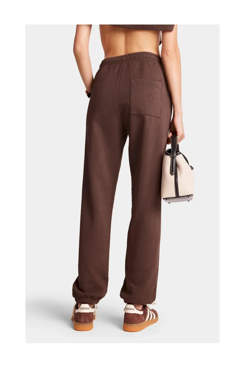 SPORTY & RICH H&W Crest Sweatpants | Chocolate-4
