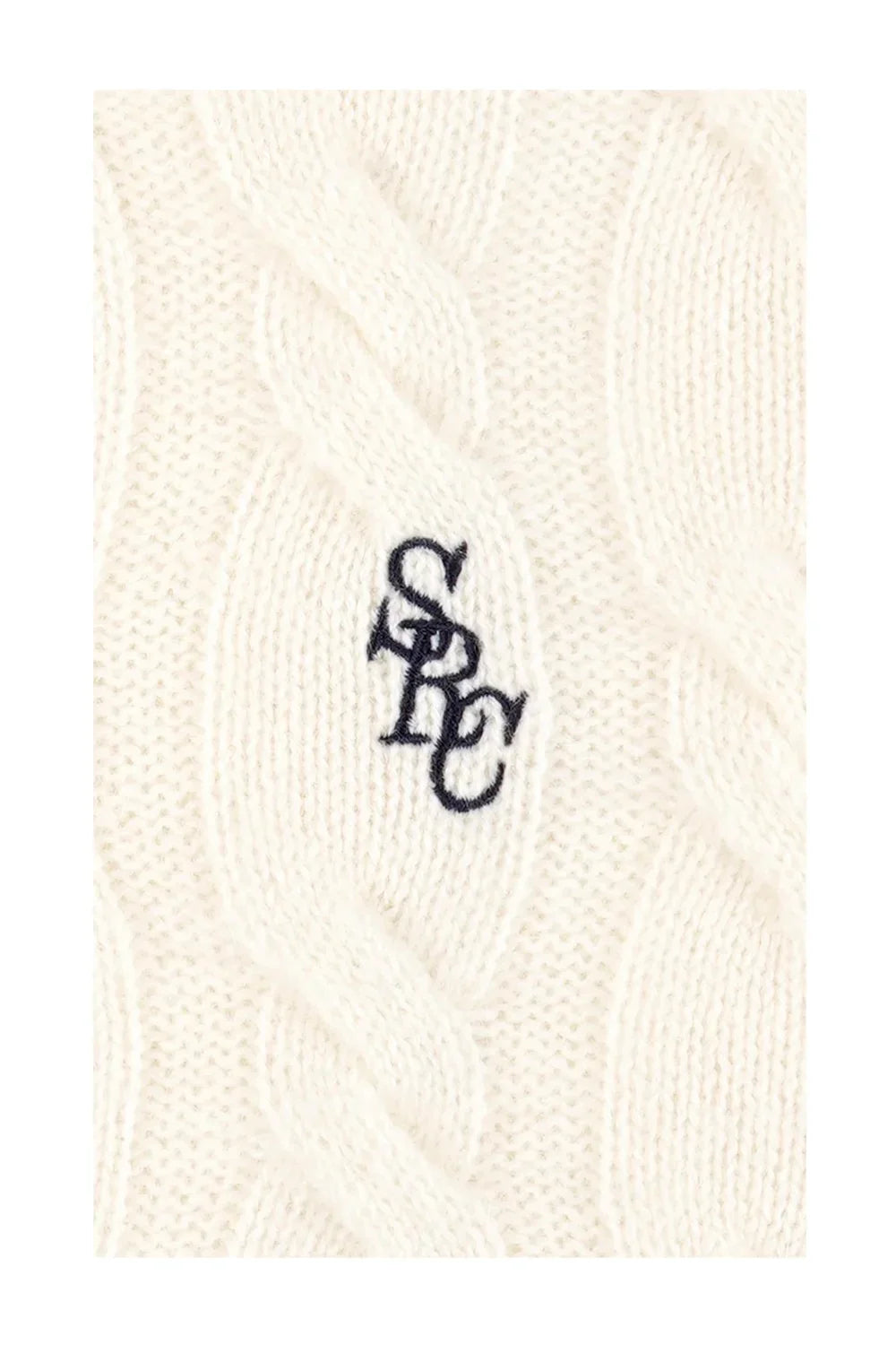 SPORTY & RICH SRC Cable-knit Cashmere Trousers-3
