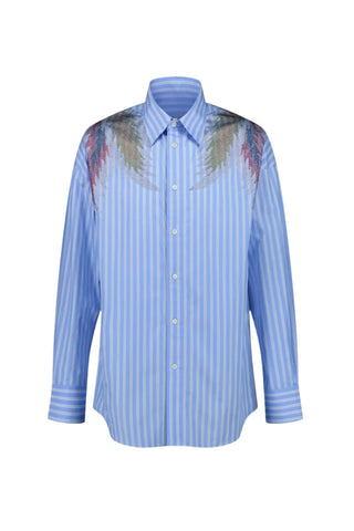 Rhinestoned Stardust Stripe Poplin Shirt