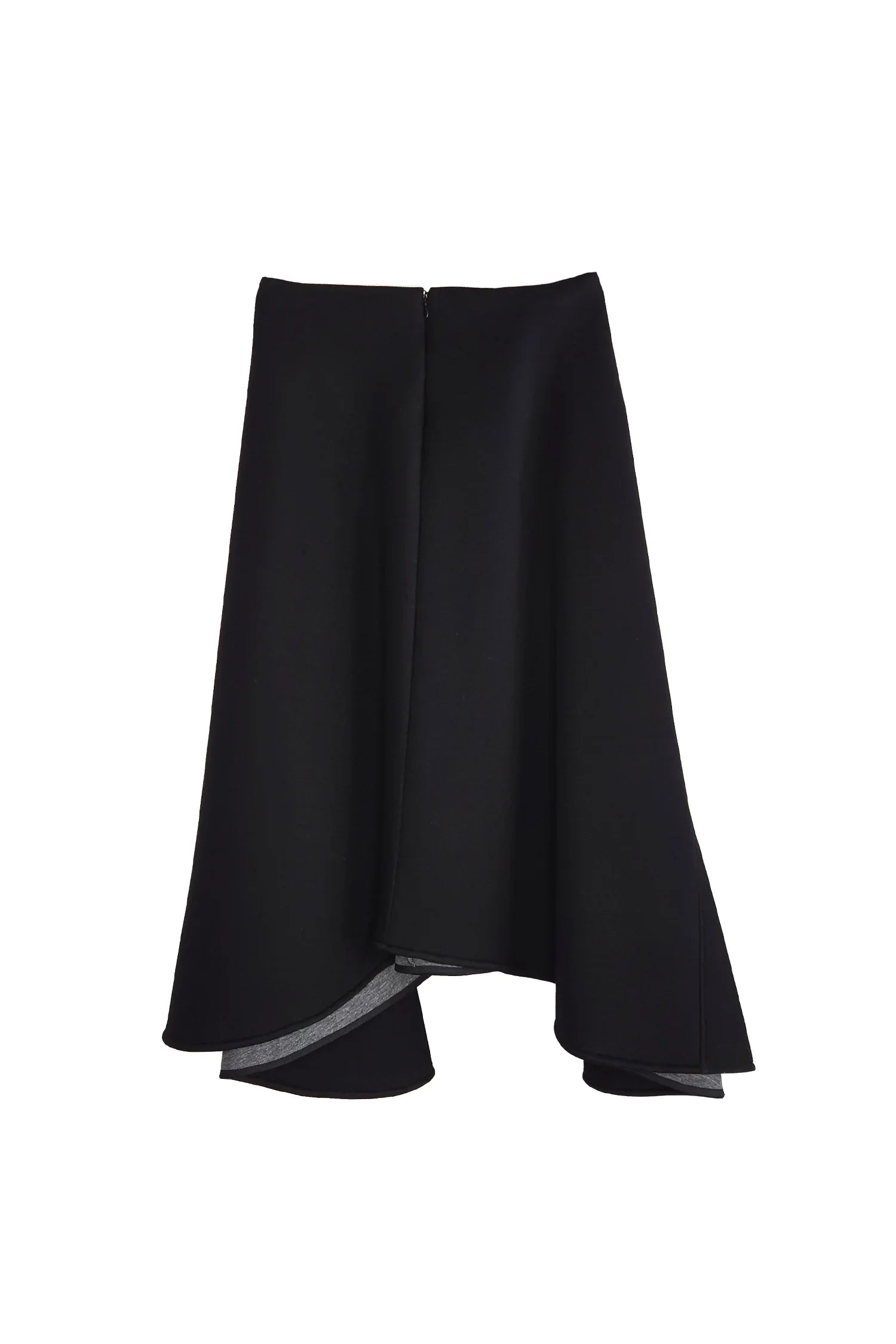 PLAN C Viscose Knit Skirt | Black-2