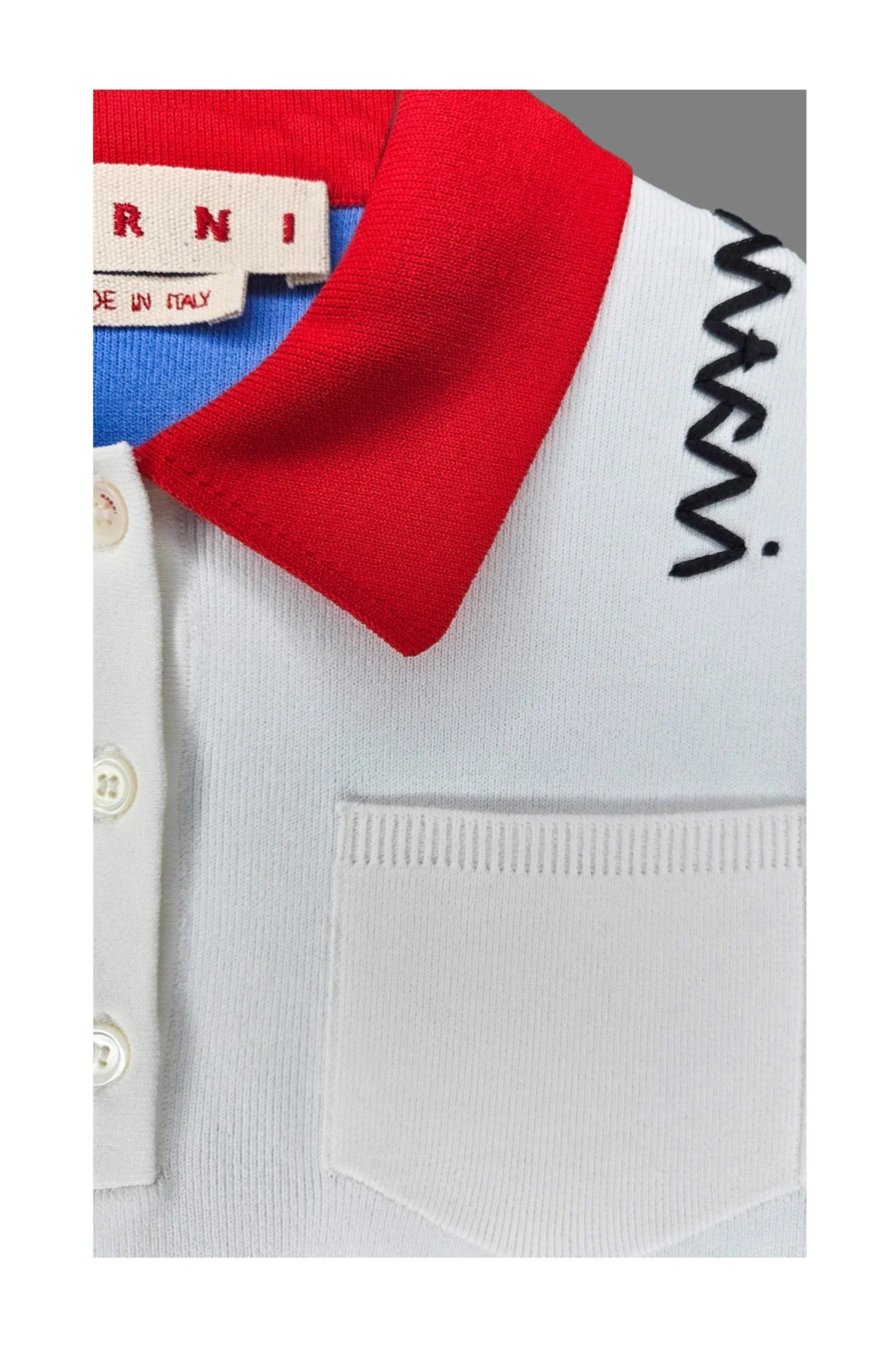 MARNI Technical Viscose Contrast Polo-3