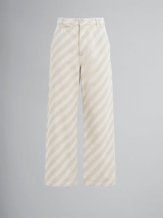 STRIPED WASHED DENIM BONE