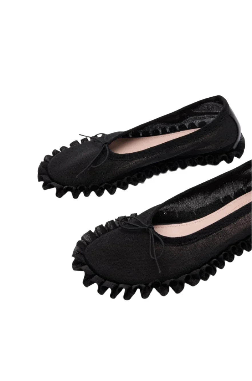 SIMONE ROCHA Mesh TUTU Frill Ballerina | Black-2