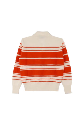 Striped Knit L/S Polo