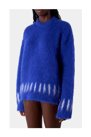 Hairy Knit Round Neck Sweater