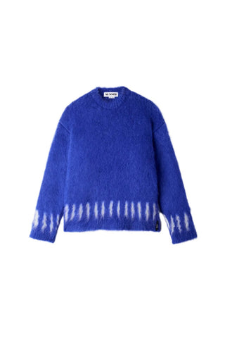 Hairy Knit Round Neck Sweater