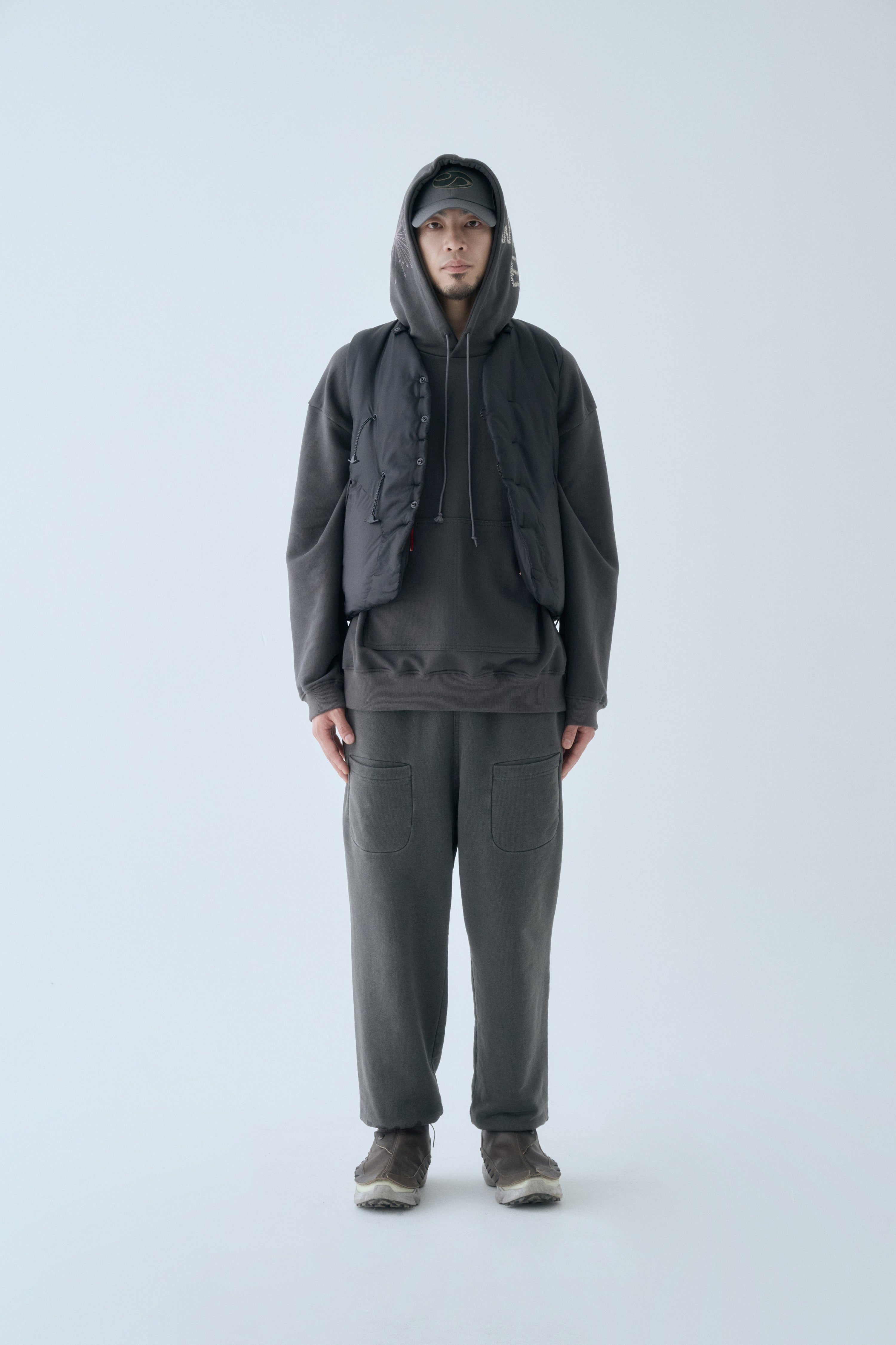 SOHC T Shape Button Padded Duffle Vest-7