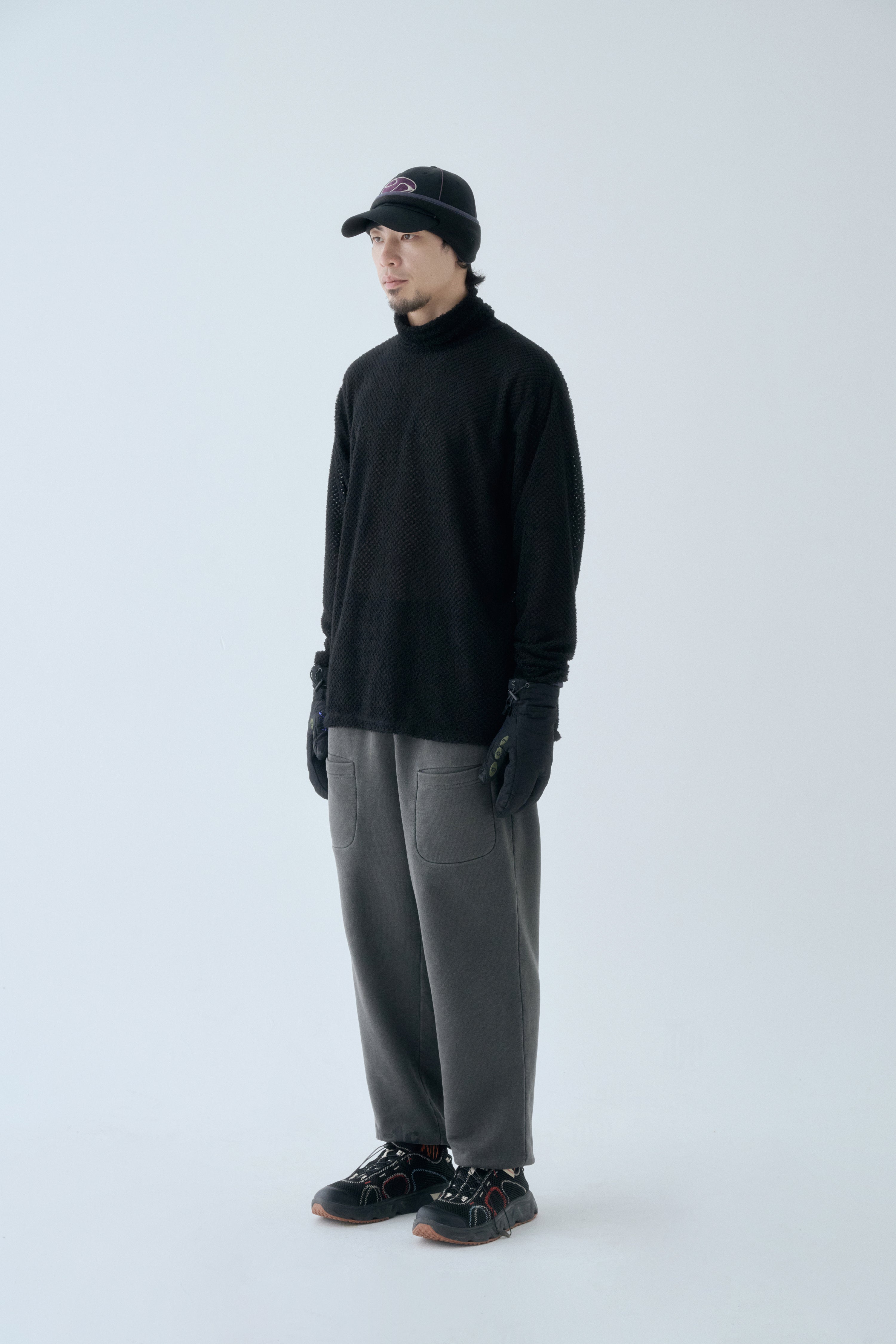 SOHC Cut Out Pocket Balding Fleece Turtleneck-7