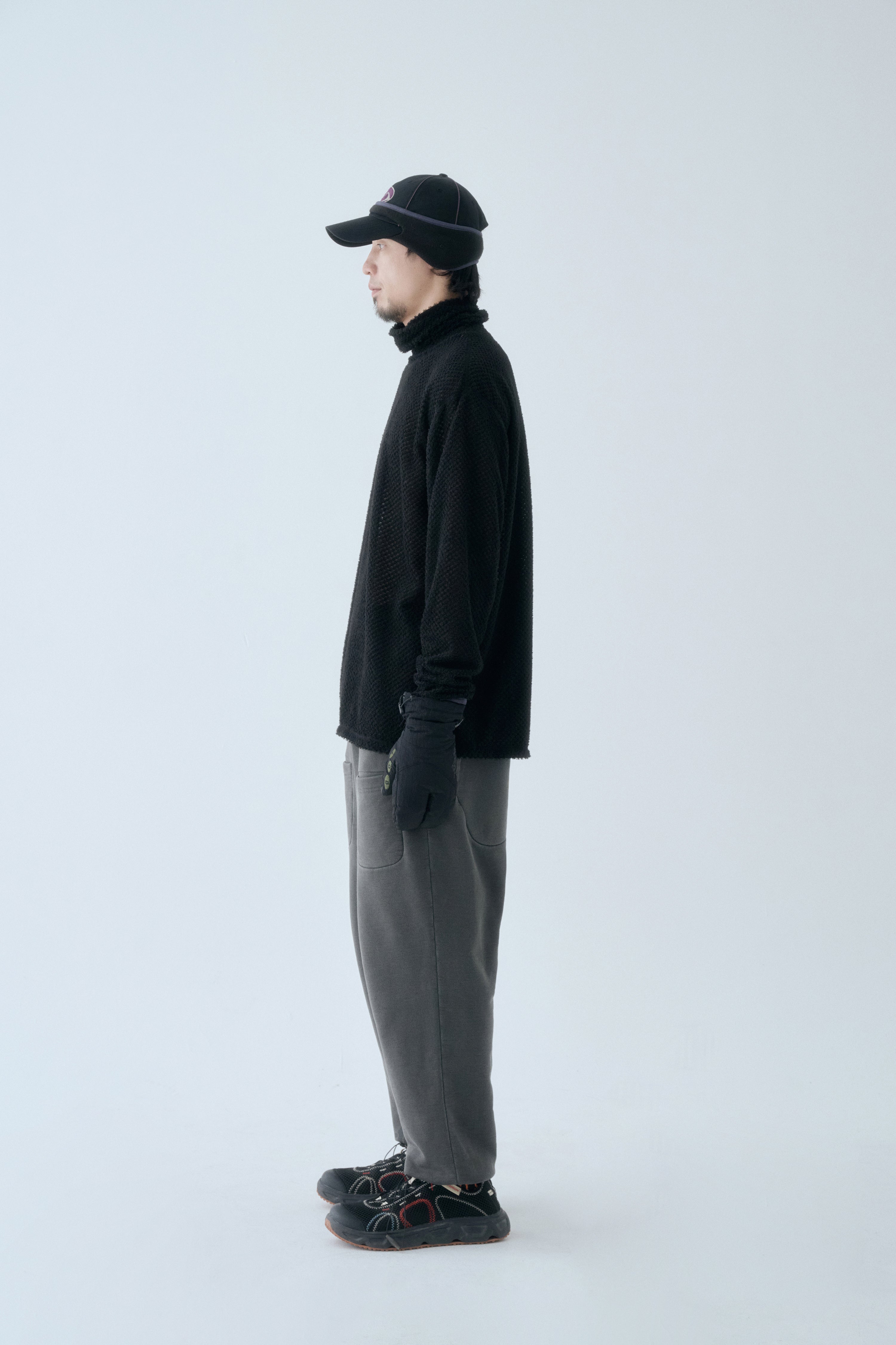 SOHC Cut Out Pocket Balding Fleece Turtleneck-8
