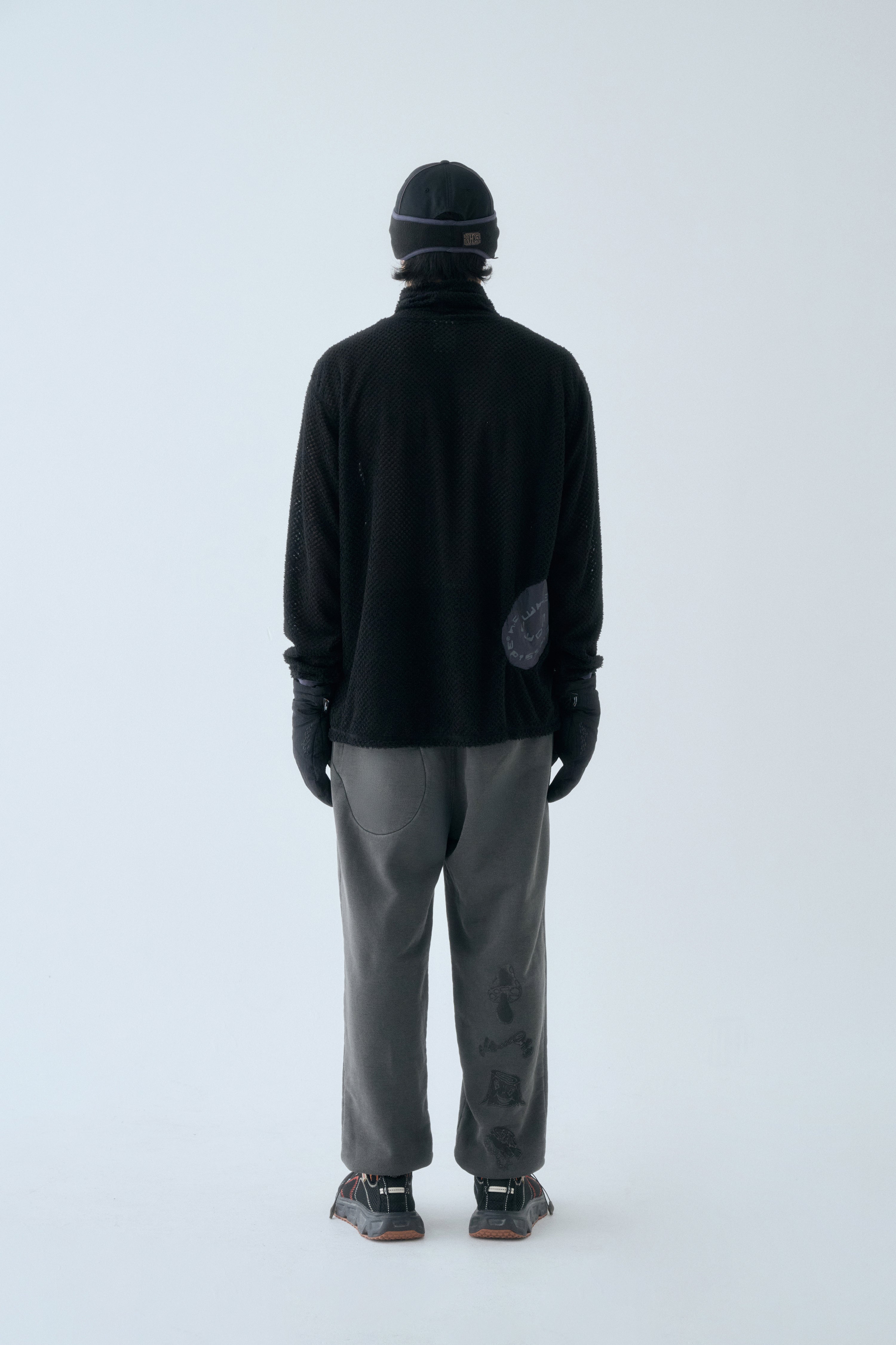 SOHC Cut Out Pocket Balding Fleece Turtleneck-9