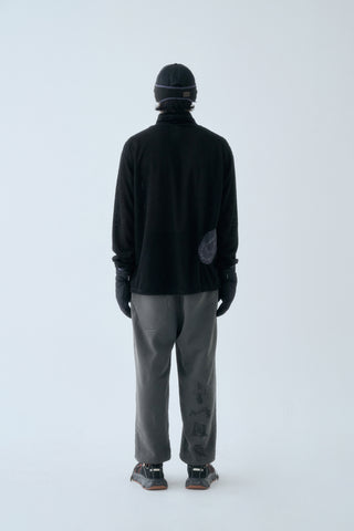 SOHC Cut Out Pocket Balding Fleece Turtleneck