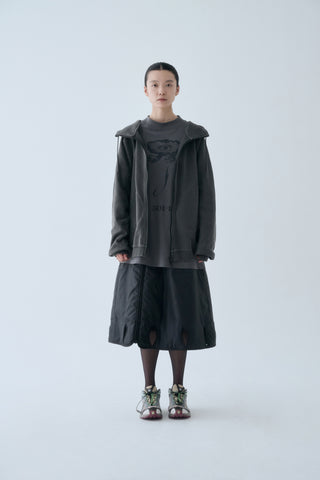 SOHC Garment Dyed Reflective Print Zip-Up Hoodie