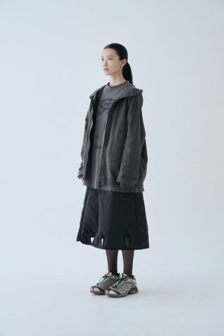 SOHC Garment Dyed Reflective Print Zip-Up Hoodie