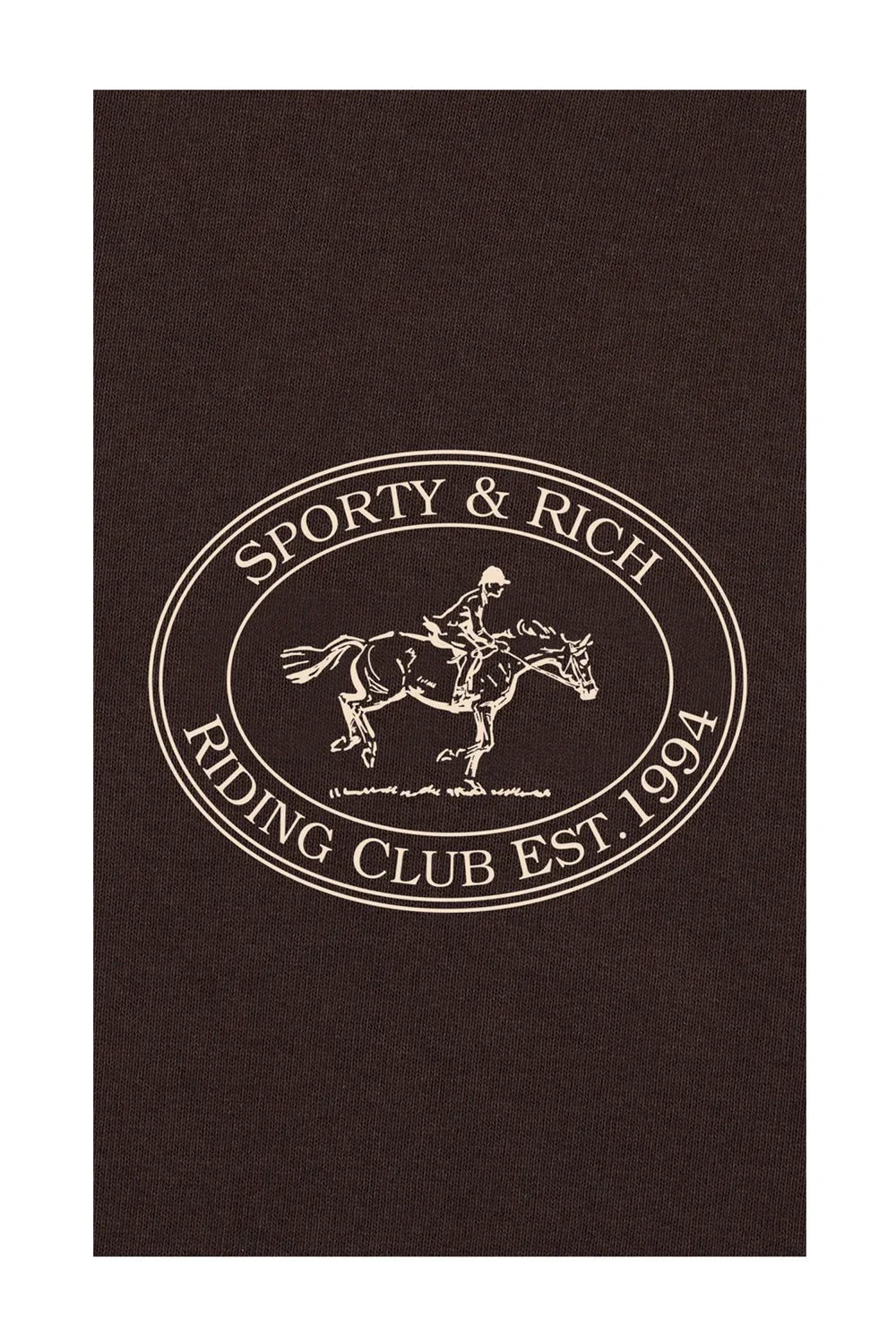 SPORTY & RICH Riding Club Crewneck | Chocolate-3