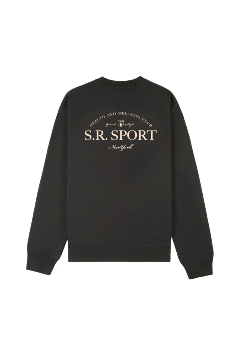 SPORTY & RICH Wimbledon Crewneck | Faded Black-2