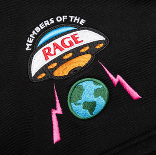 MEMBERS OF THE RAGE Distressed Shorts Small Logo