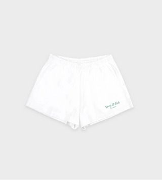 SPORTY & RICH Italic Logo Disco Shorts