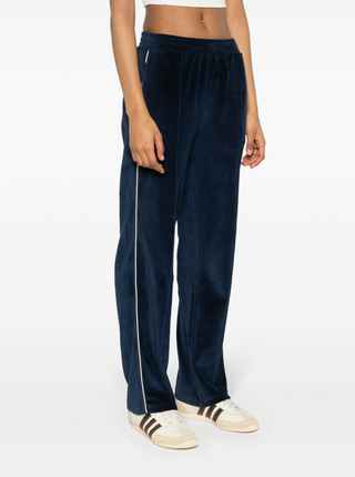 SPORTY & RICH Script Velour Track Pants