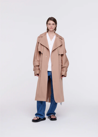 PLAN C Cotton Trench Coat