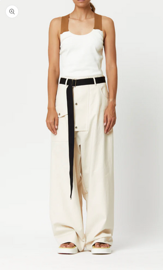 PLAN-C High Waist Wide Leg Trousers