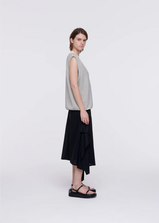 PLAN C Asymmetric Midi Skirt