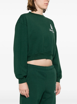 SPORTY & RICH Vendome Cropped Crewneck