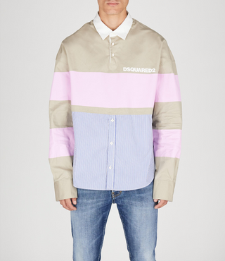 DSQUARED2 Rugby Hybrid Oversize Shirt