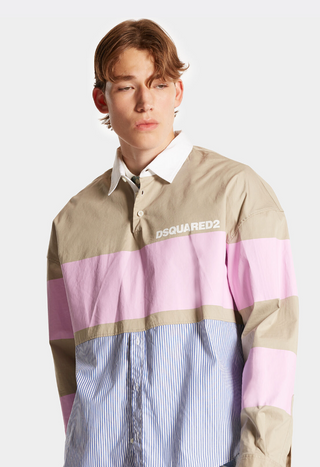 DSQUARED2 Rugby Hybrid Oversize Shirt