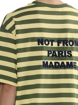 DRÔLE DE MONSIEUR Le T-Shirt Slogan Rayé