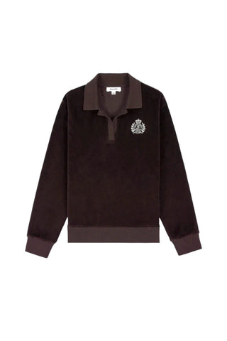 NY Crest Longsleeve Velour Polo