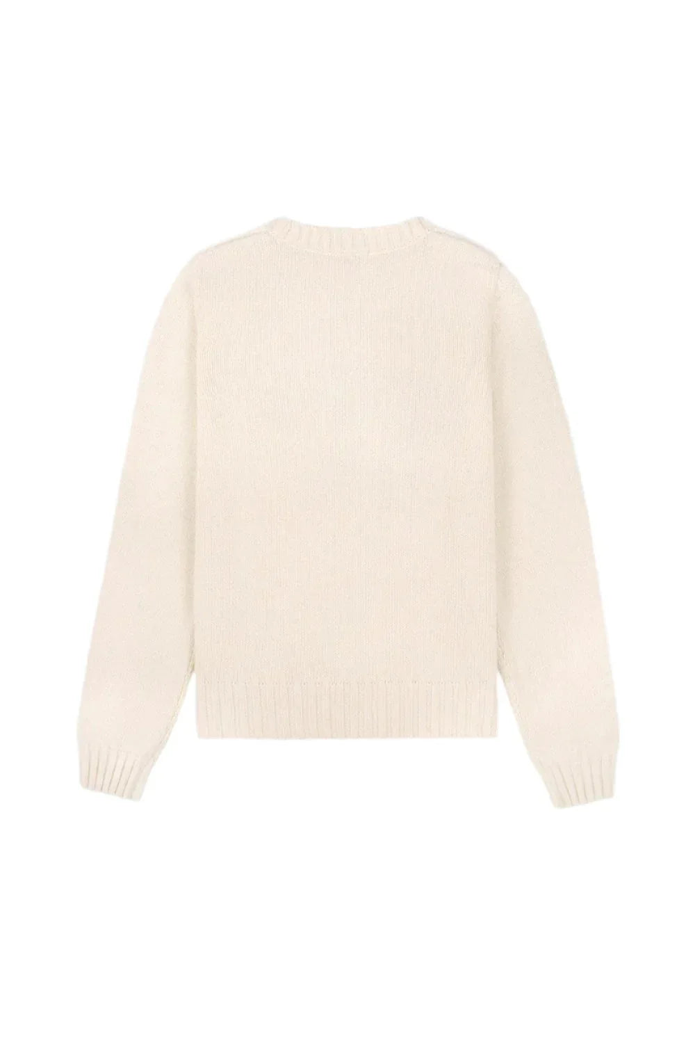 SPORTY & RICH NY Health Crest Knitted Sweater | Cream-2