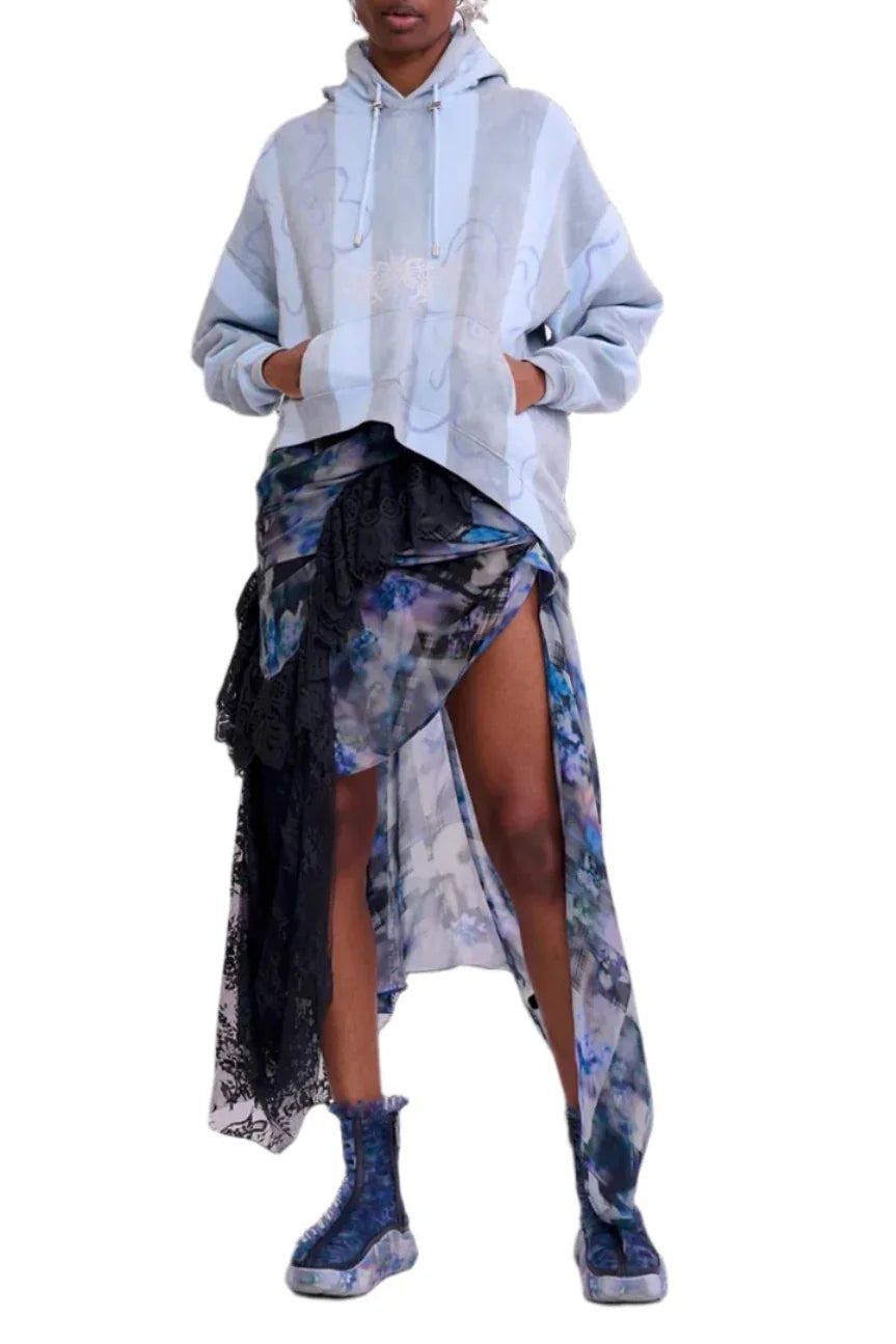 COLLINA STRADA Wave Hem Hoodie