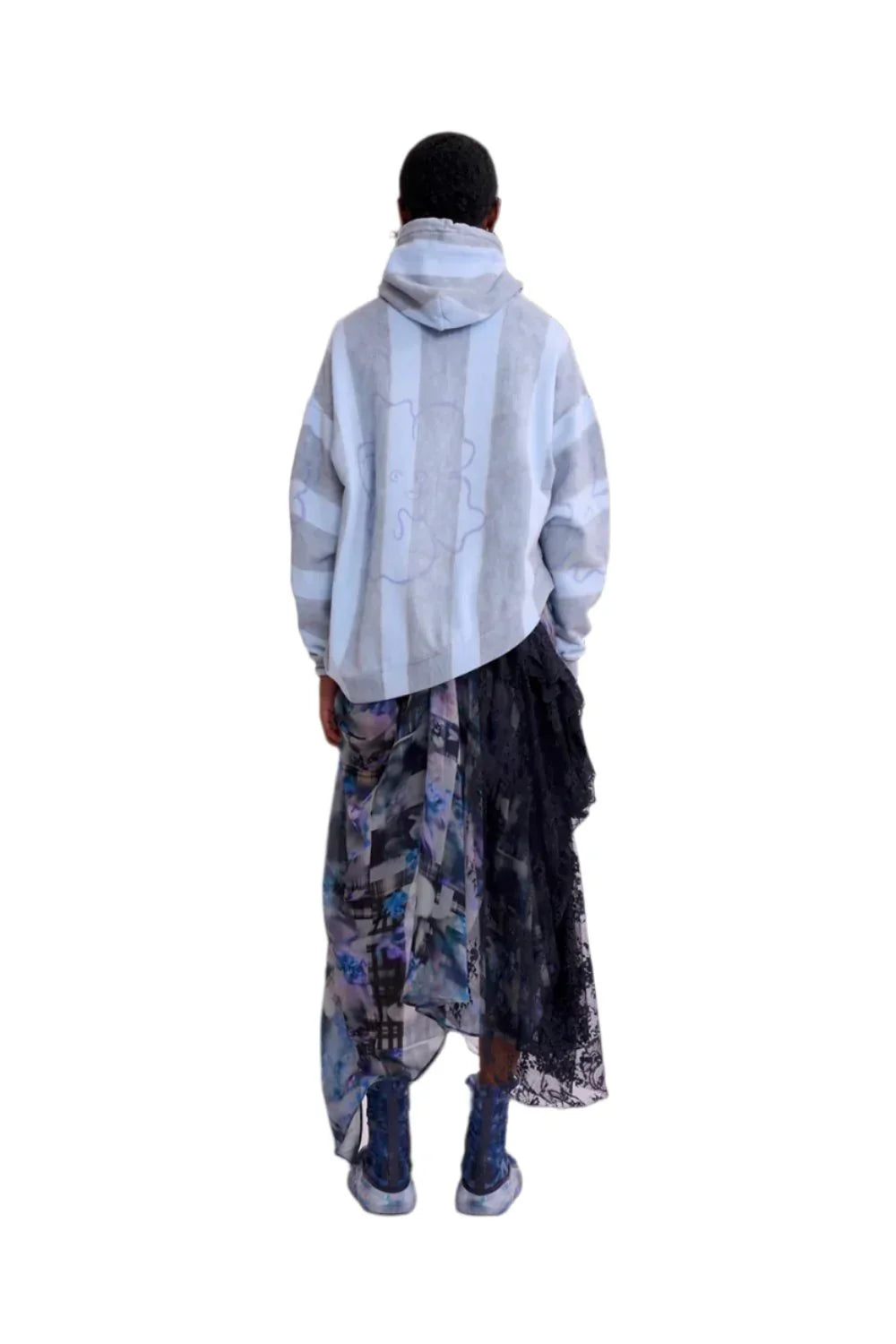 COLLINA STRADA Wave Hem Hoodie-4