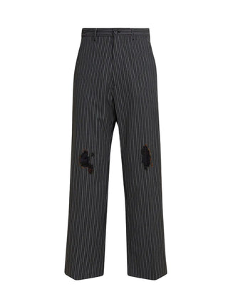 MARNI Pin Striped Wool Blend Trousers