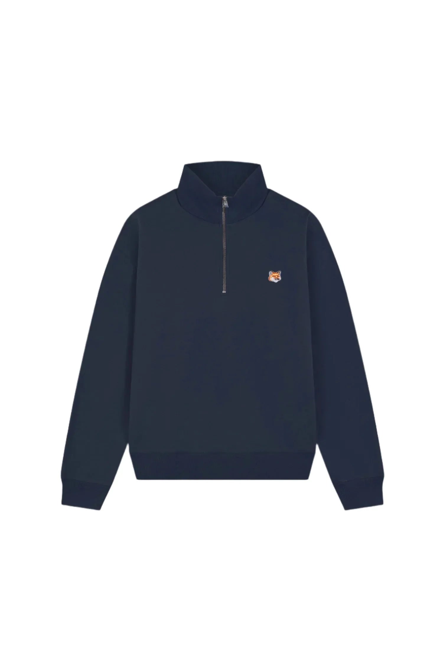 MAISON KITSUNÉ Fox Head Patch Comfort Half Zip Sweatshirt