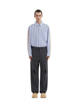 MARNI Pin Striped Wool Blend Trousers
