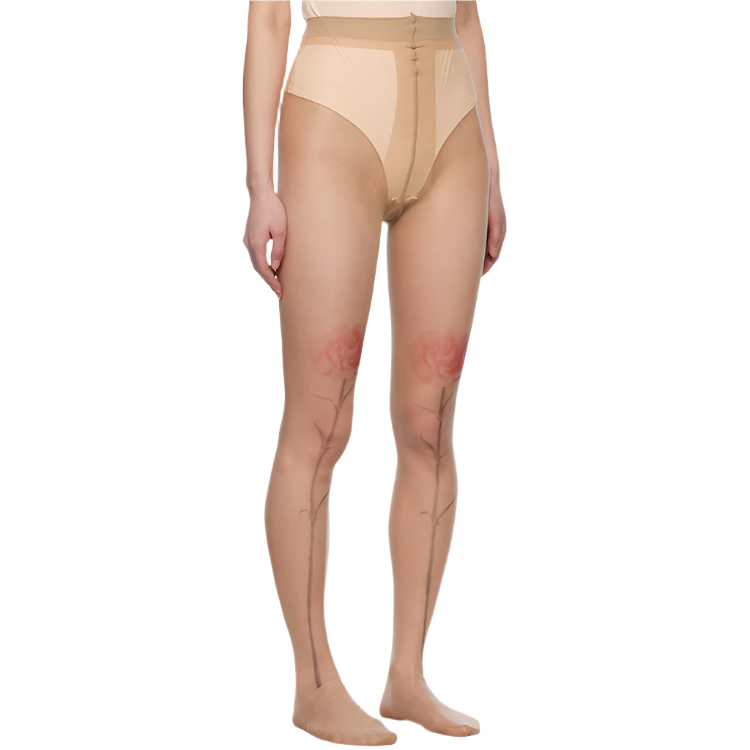 SIMONE ROCHA Sheer Carnation Tights-2