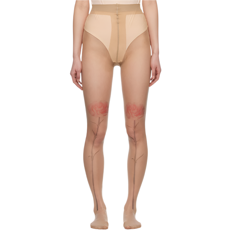 SIMONE ROCHA Sheer Carnation Tights