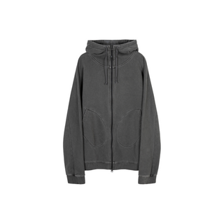 SOHC Garment Dyed Reflective Print Zip-Up Hoodie