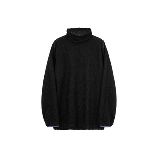 SOHC Cut Out Pocket Balding Fleece Turtleneck