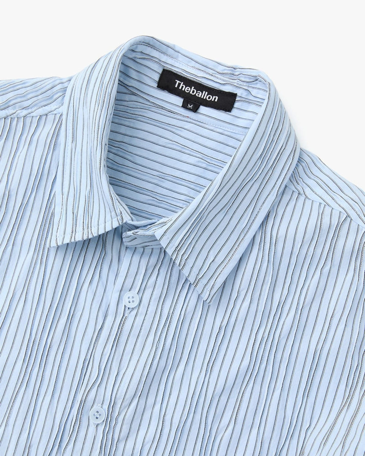 Theballon Stripe Crop Shirt-4