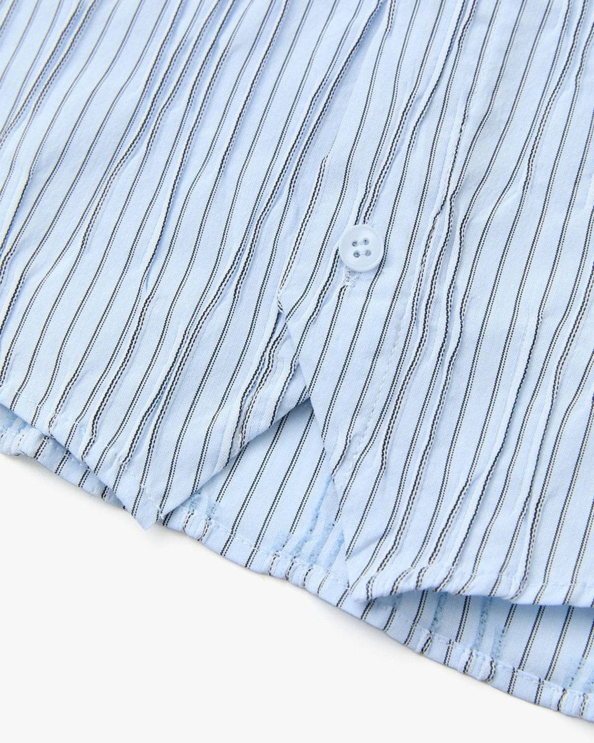 Theballon Stripe Crop Shirt-6