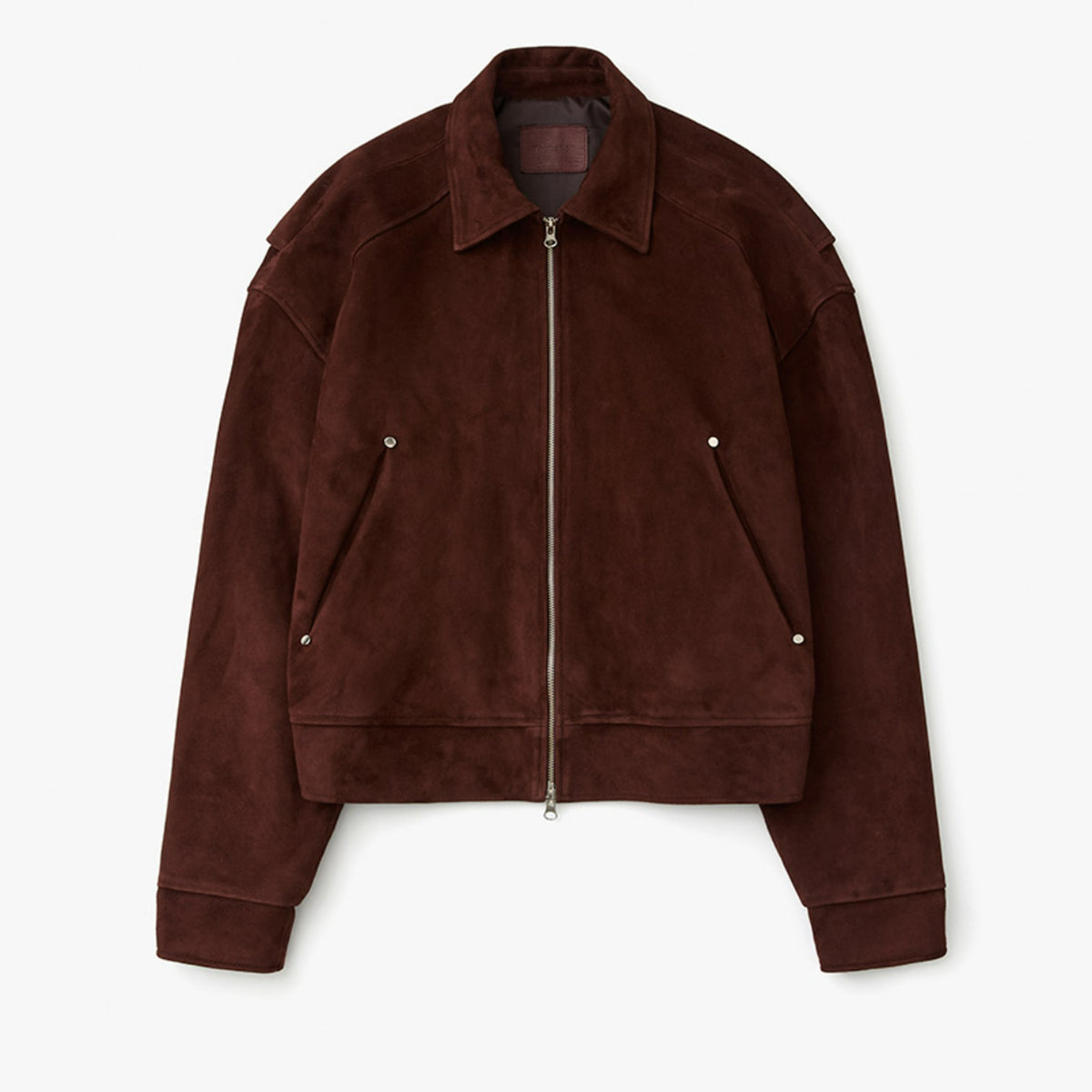 Standard Bomber Suede Jacket - Burgundy