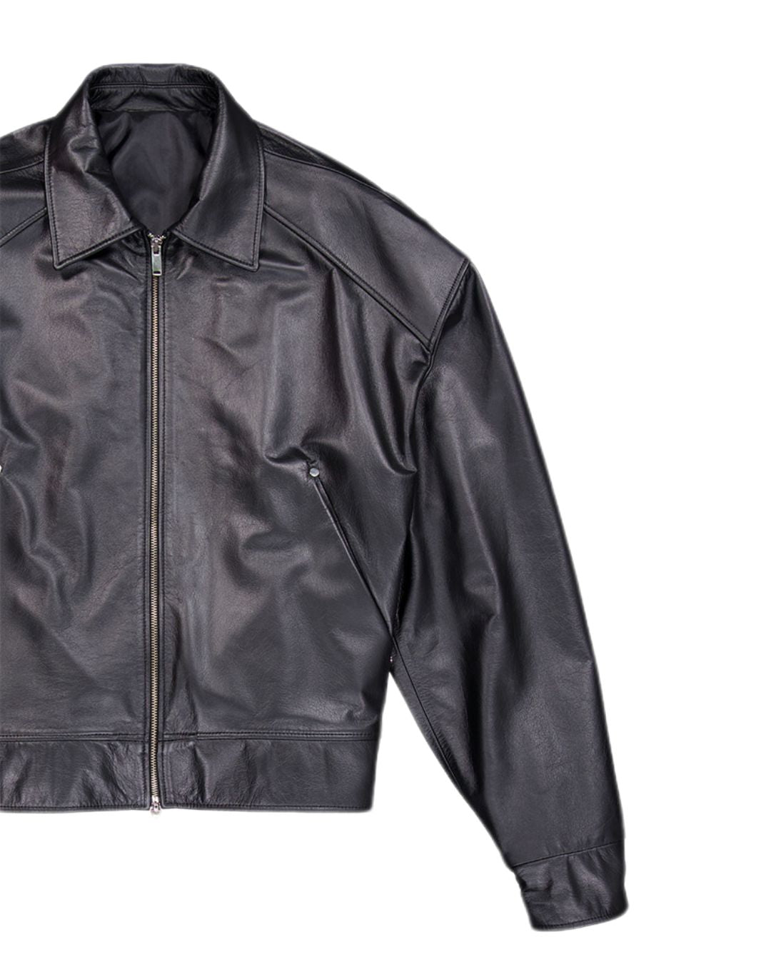 Theballon Leather Bomber Jacket-5