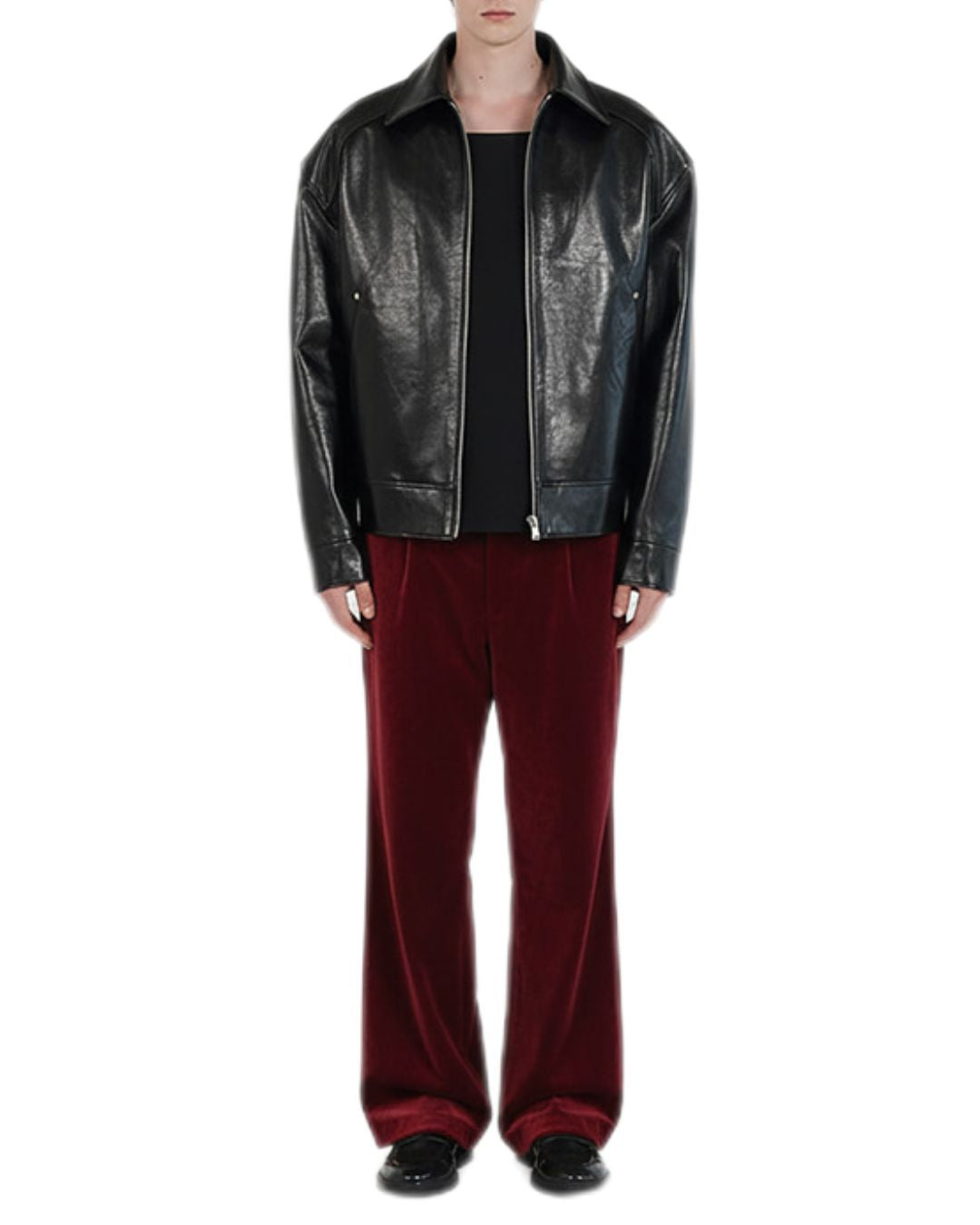 Theballon Leather Bomber Jacket