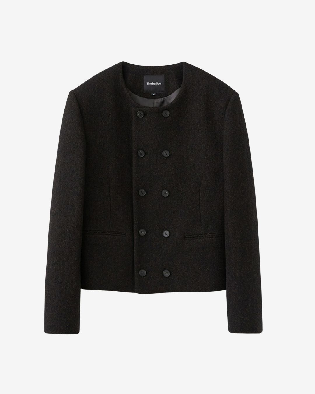 Theballon Round Neck Double Wool Jacket