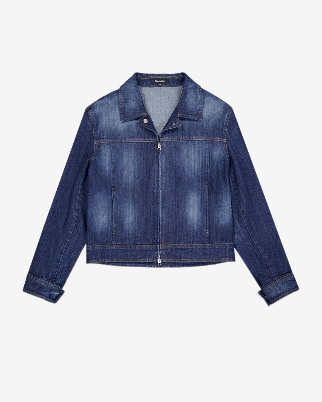 Theballon Open Collar Denim Jacket
