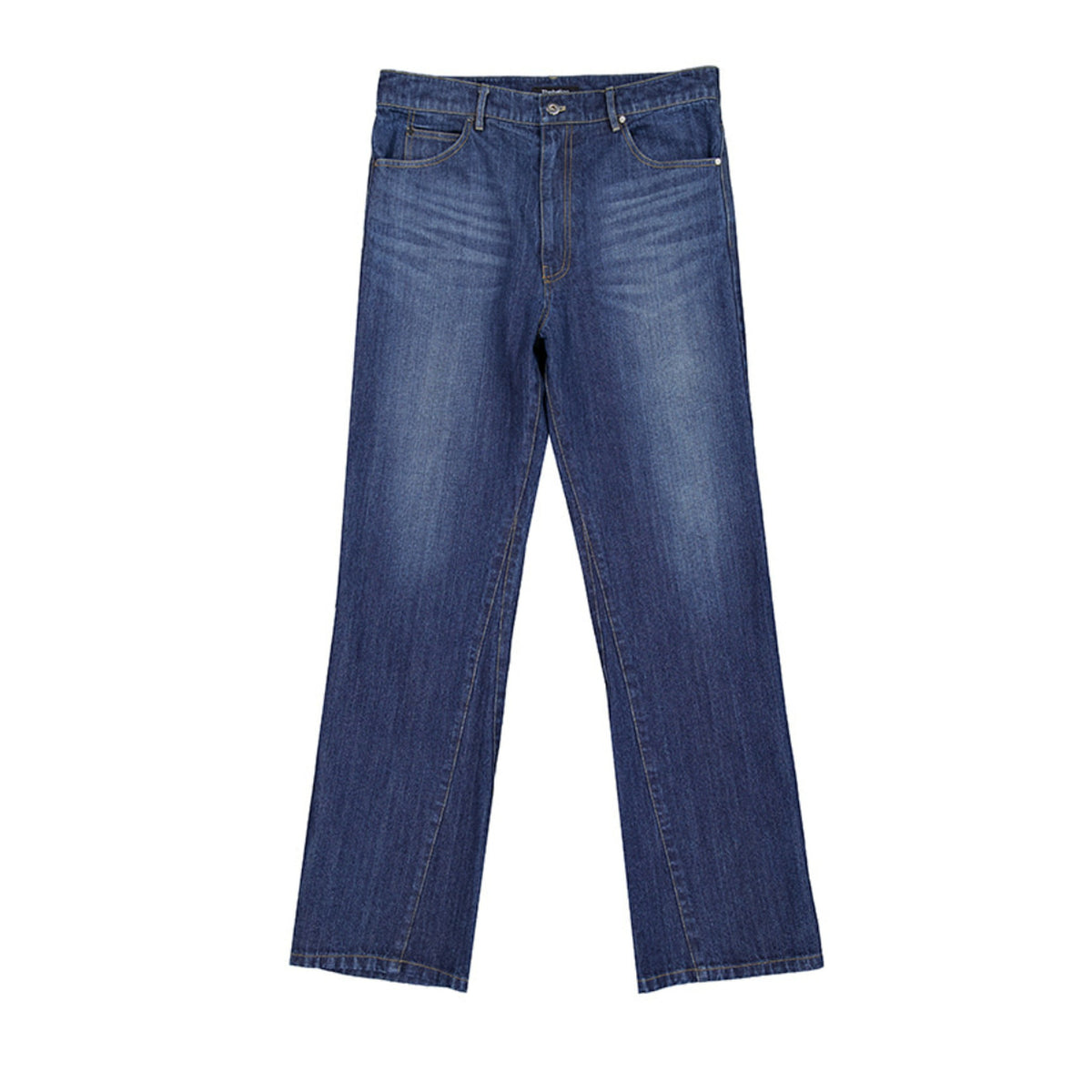 Split Flare Denim Pants - Indigo