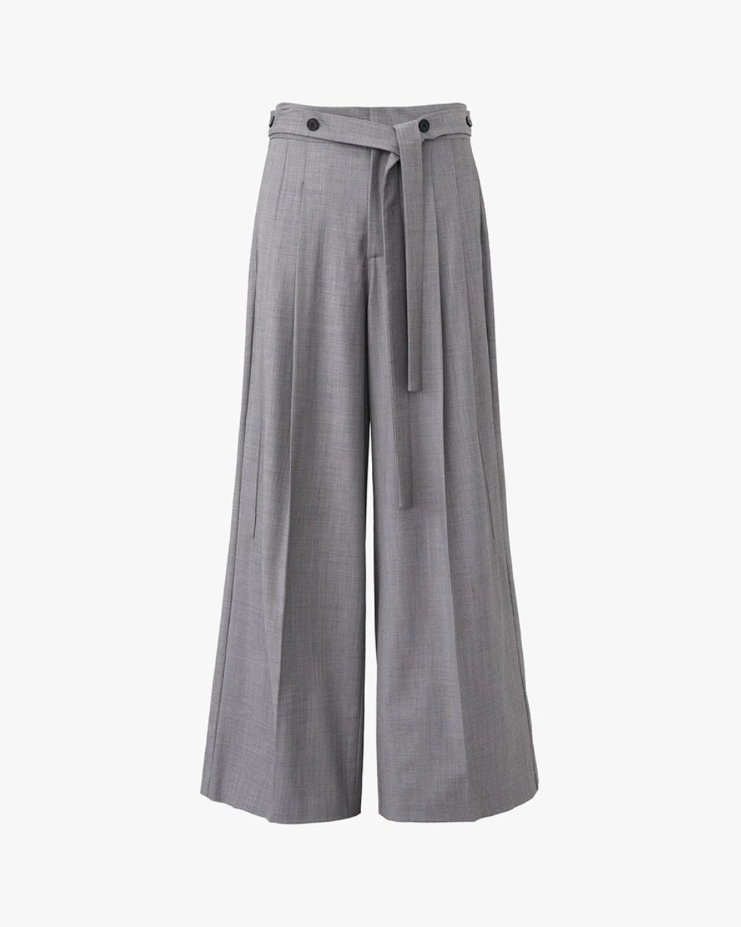 Theballon Two Tuck Belted Wide Pants
